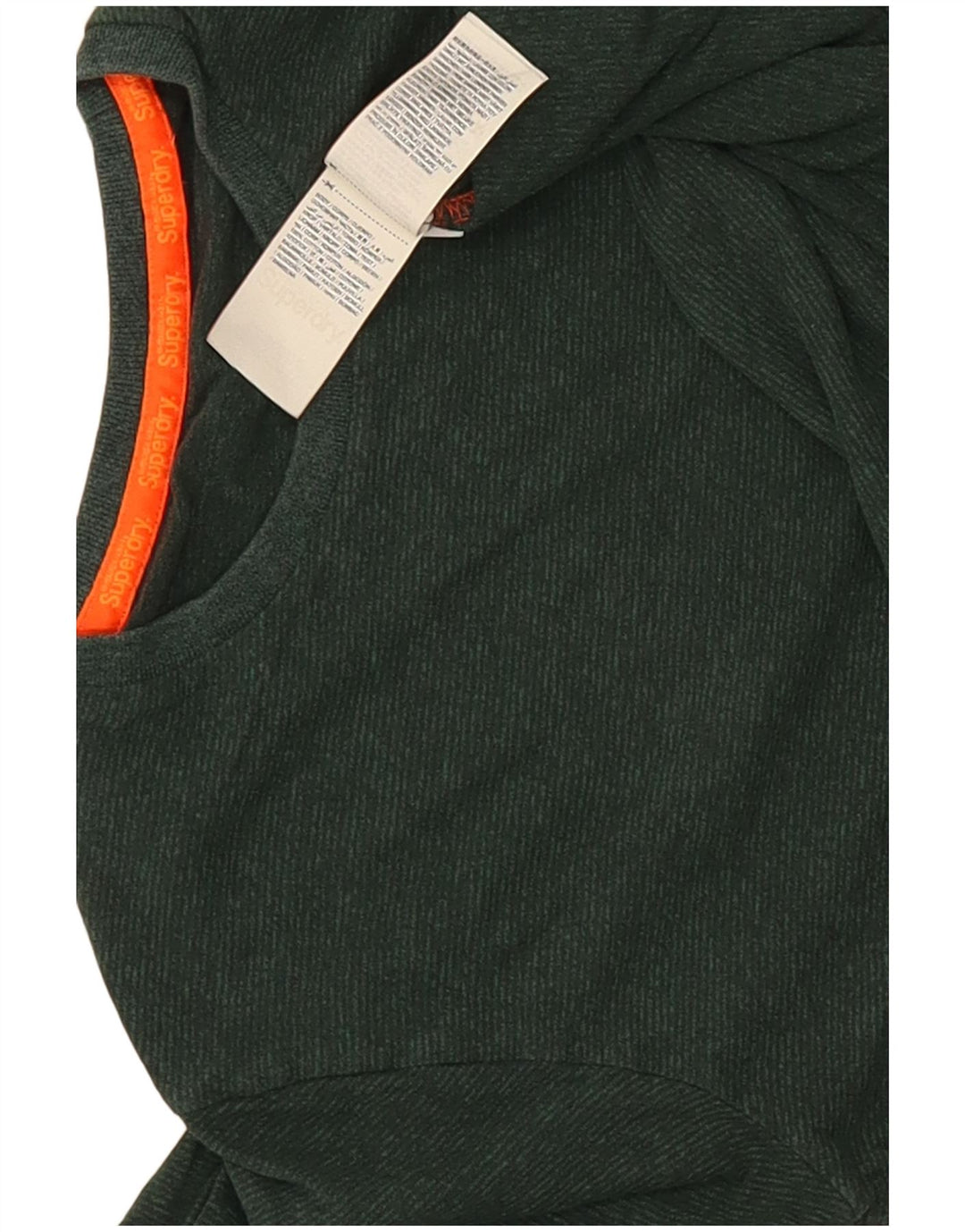 Top da uomo a maniche lunghe Superdry in cotone verde piccolo