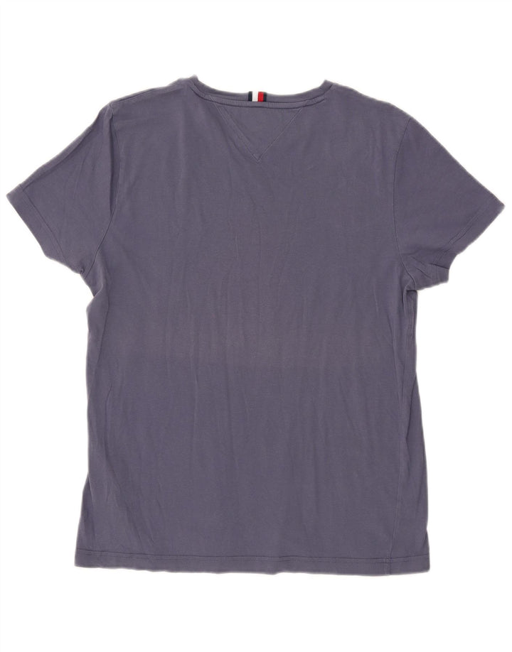 T-shirt grafica da uomo Tommy Hilfiger Top in cotone blu navy medio