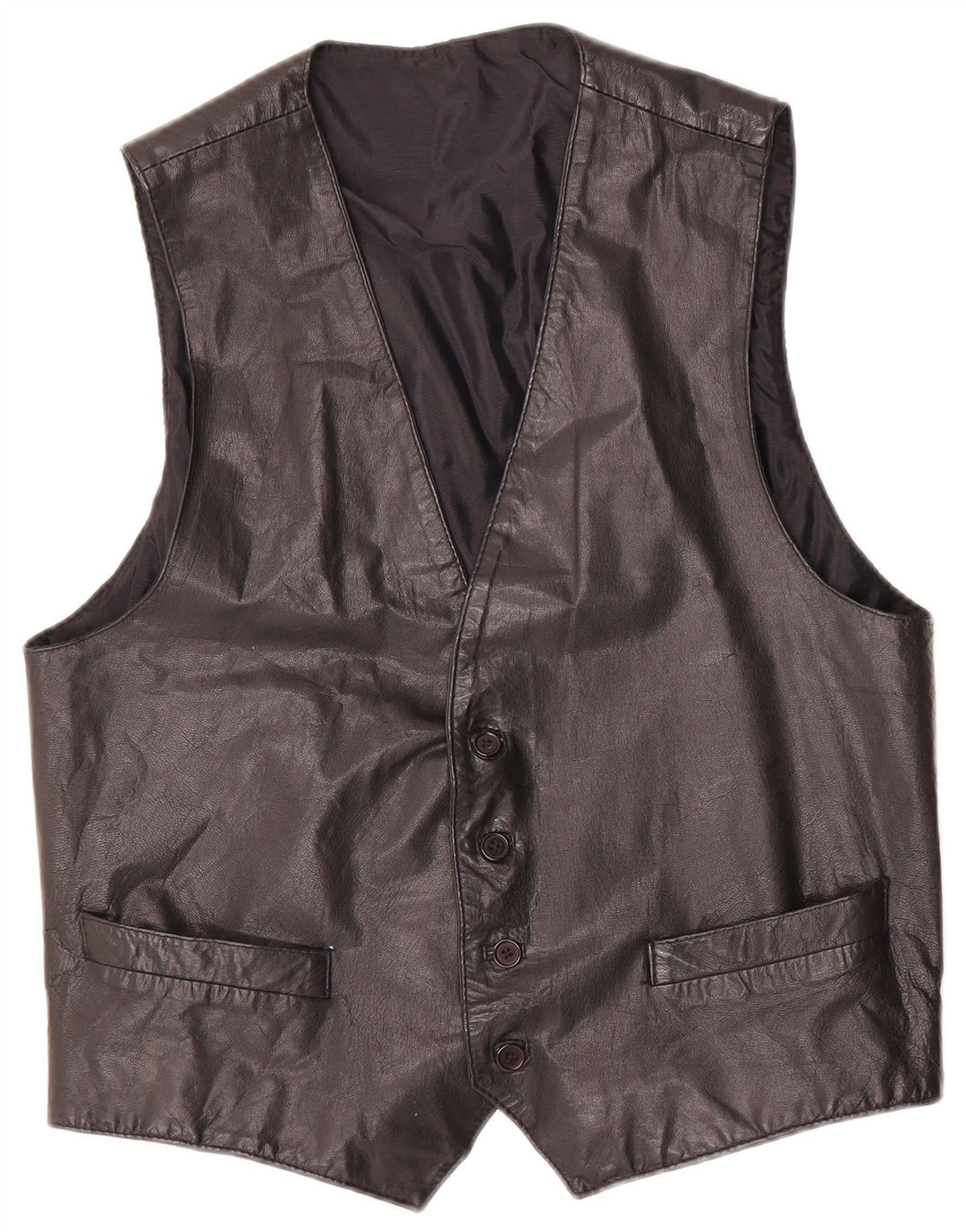 Gilet In Pelle Uomo Conbipel IT 52 Large Nero