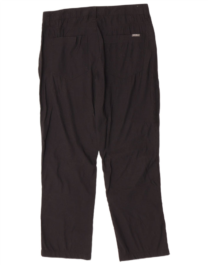 Pantaloni cargo dritti da uomo Eddie Bauer W34 L30 nylon nero