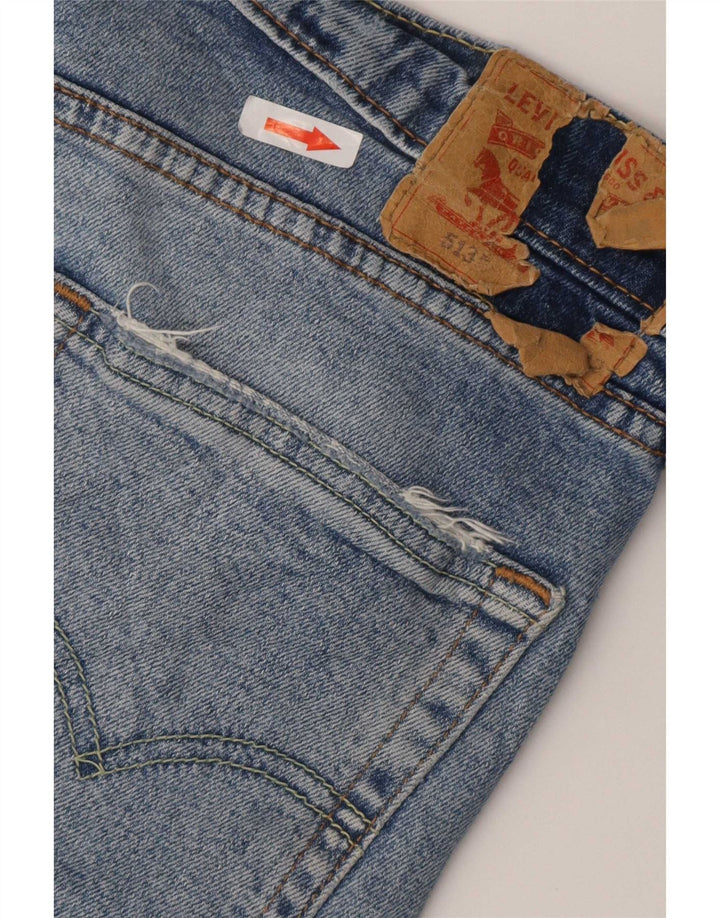Levi's Uomo 513 Slim Jeans dritti W34 L32 Cotone Blu