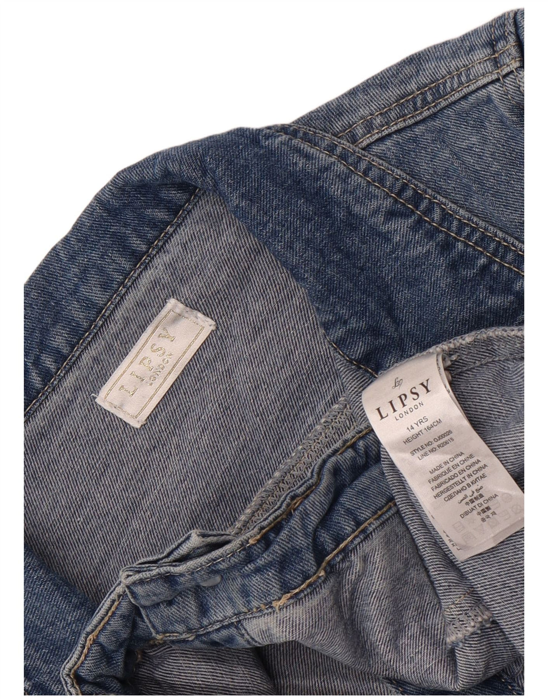 Giacca di jeans per ragazze Lipsy 13-14 anni in cotone blu