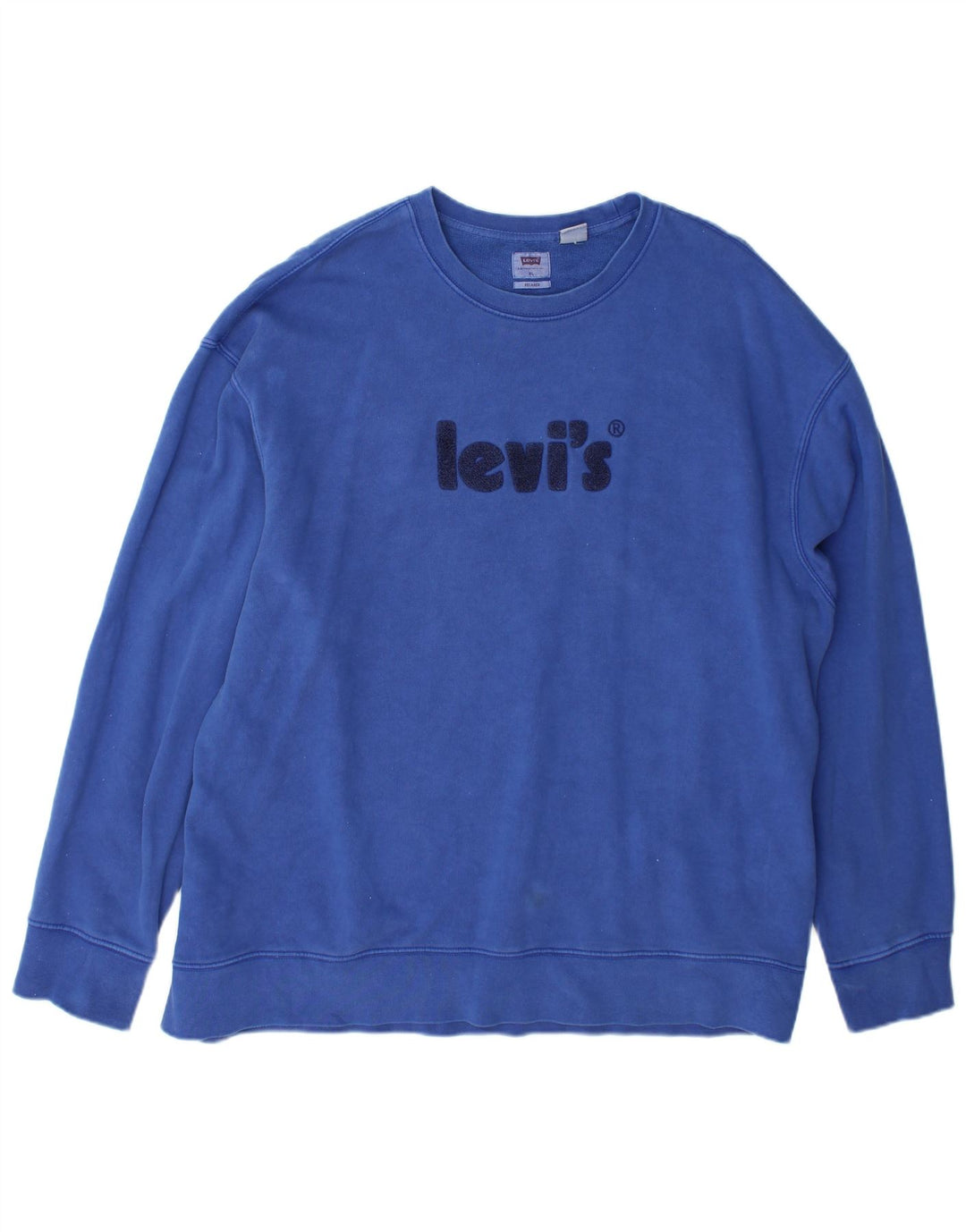Levi's Uomo Felpa con grafica rilassata Maglione XL Cotone blu