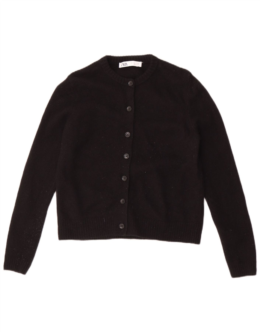 Maglione cardigan da donna Zara UK 14 grande lana nera