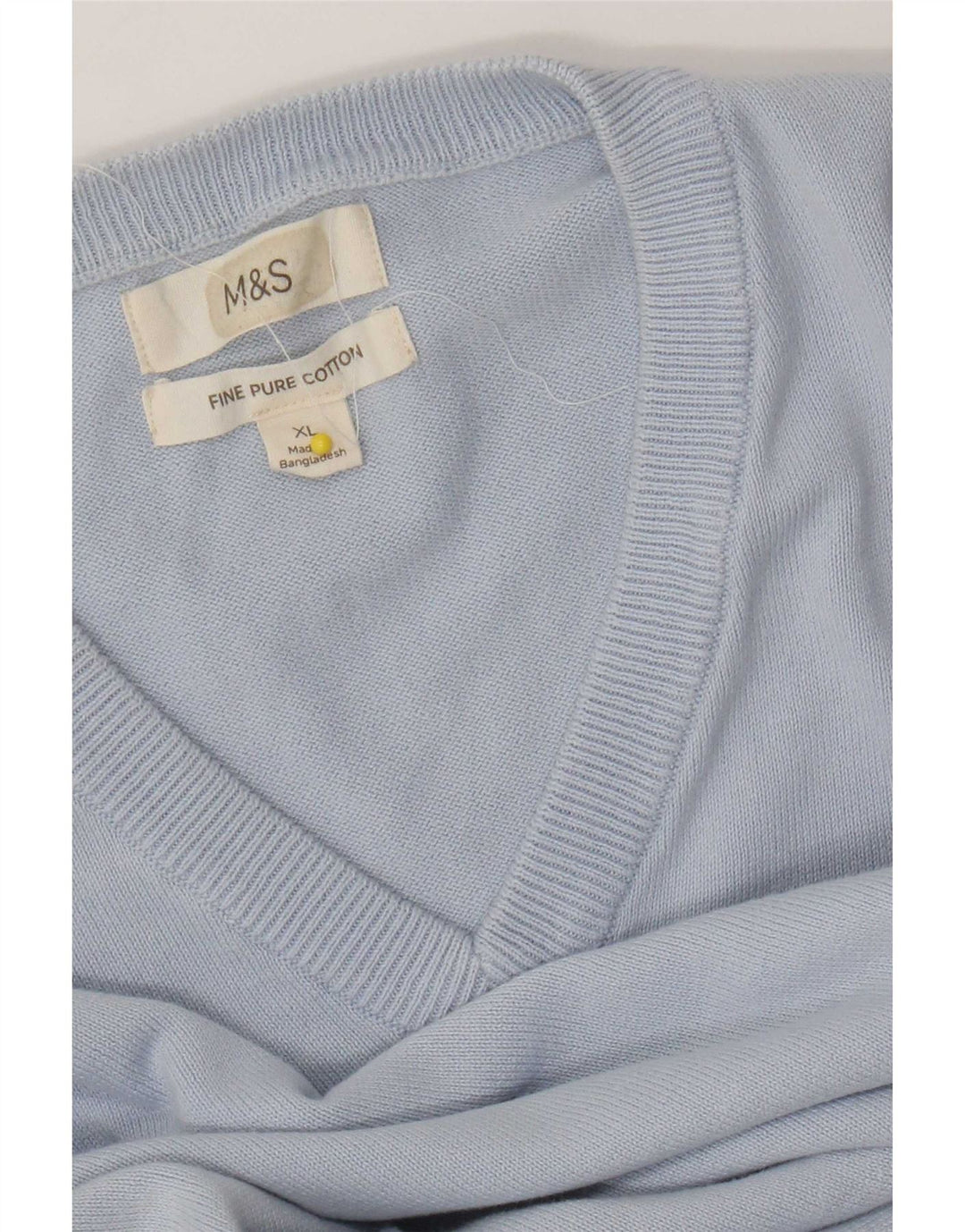Maglione da uomo con scollo a V Marks & Spencer XL in cotone blu
