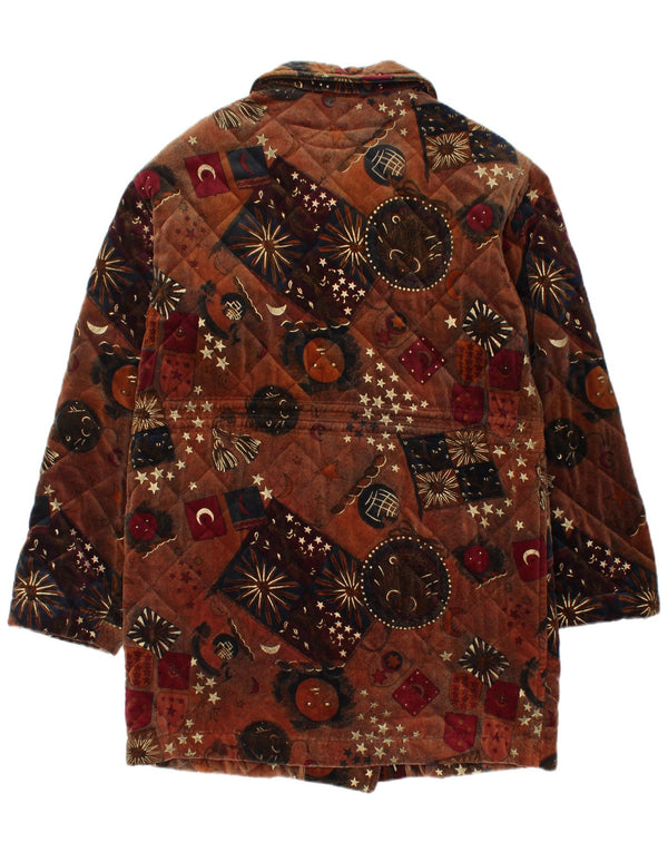 Cappotto giacca a vento da donna con motivo astratto Yves Saint Laurent UK 16 Large Bro
