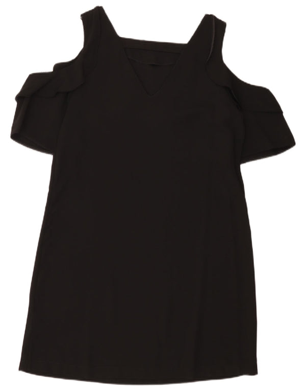 Abito da donna con spalle scoperte Successivo UK 12 Poliestere nero medio
