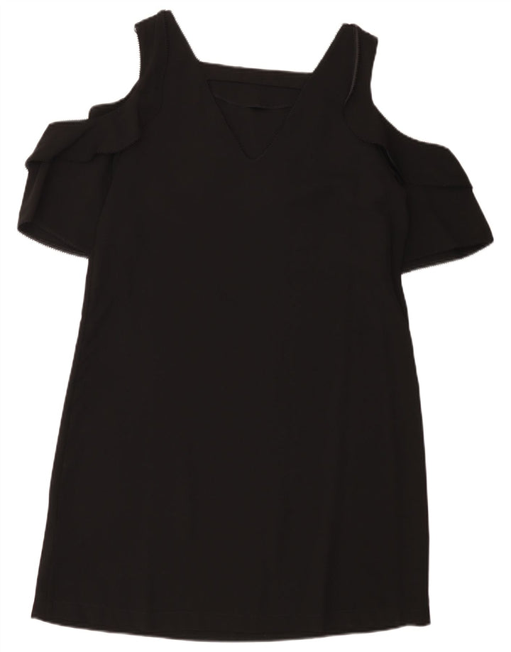 Abito da donna con spalle scoperte Successivo UK 12 Poliestere nero medio