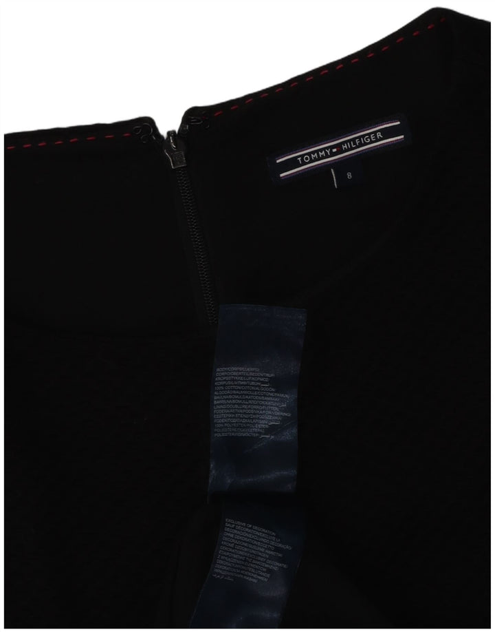 Abito a trapezio senza maniche da donna Tommy Hilfiger US 8 poliestere nero medio