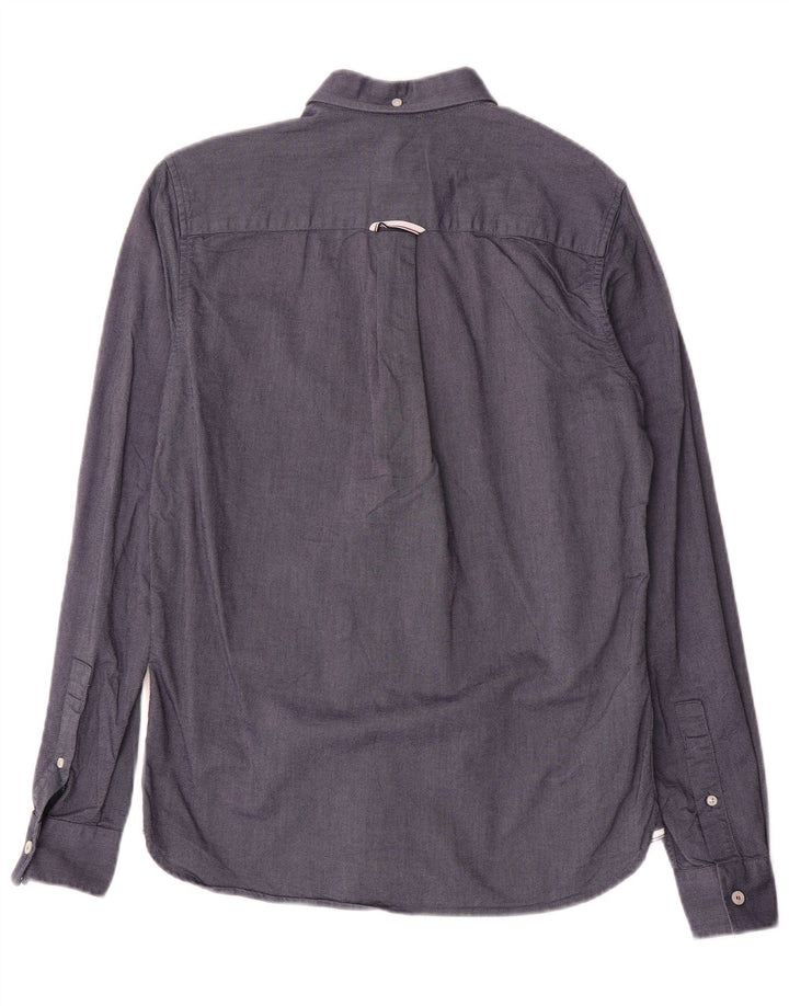 Camicia da uomo Fred Perry piccola in cotone blu navy