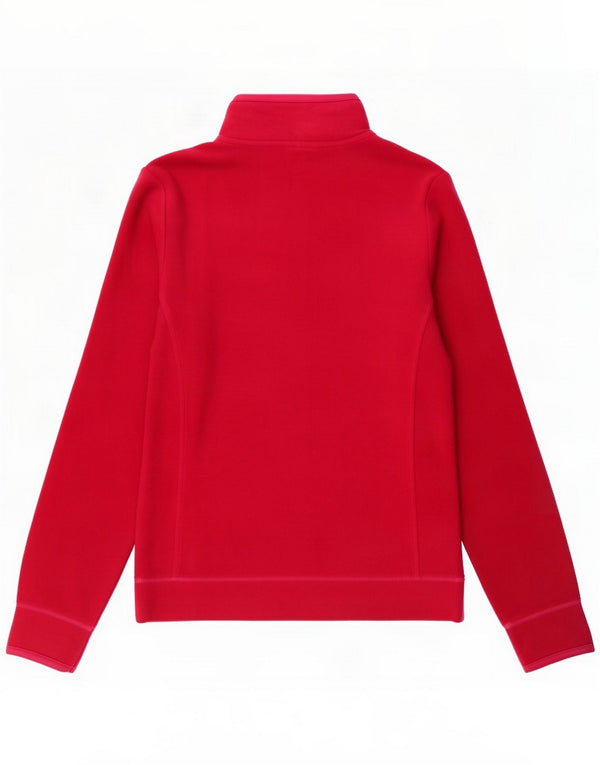 Champion Maglione in pile da donna con zip e collo UK 14 Medio Bordeaux Poliestere