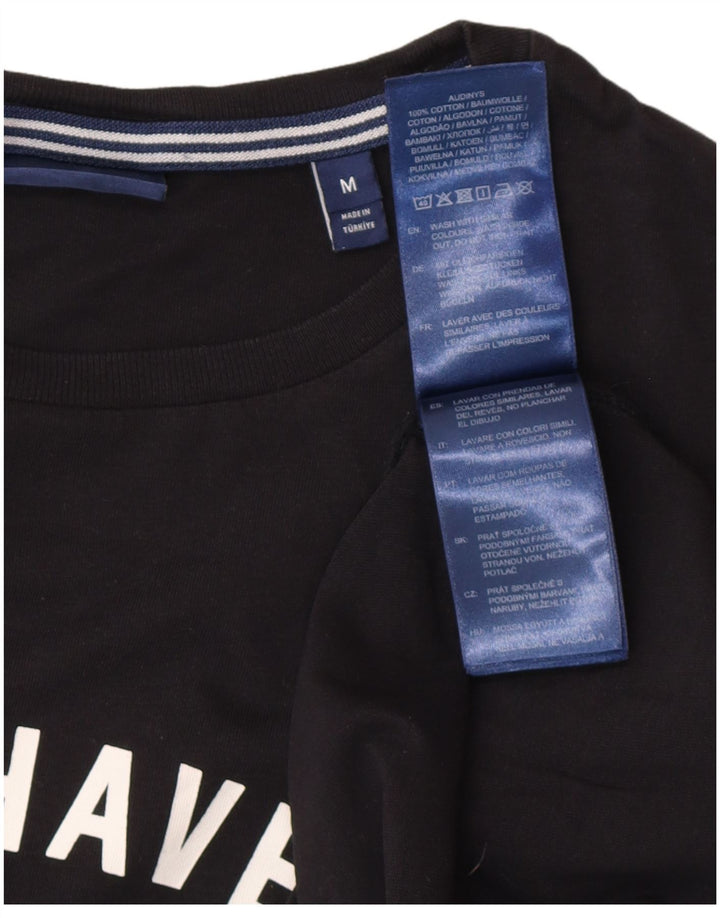Gant T-shirt grafica da uomo New Haven Top in cotone nero medio