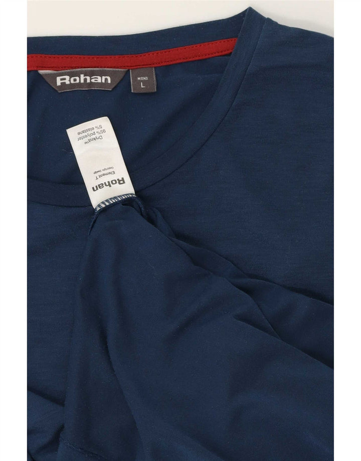 T-shirt da uomo Rohan Top grande in poliestere blu navy