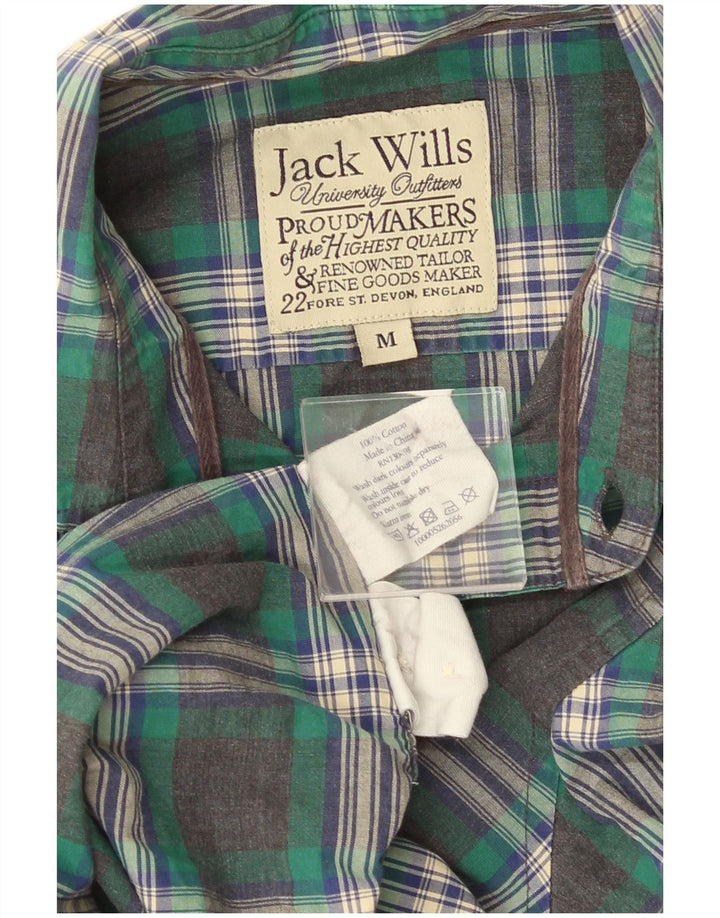 Camicia da uomo Jack Wills in cotone a quadri verde medio