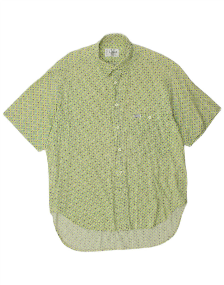 Camicia da uomo a maniche corte CAJUN verde medio maculato