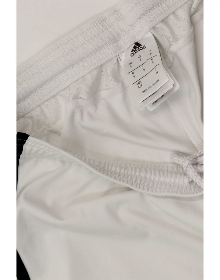 Pantaloncini sportivi Adidas da donna Juventus UK 8 piccoli poliestere bianco