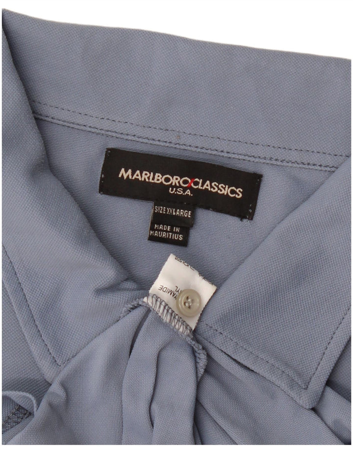 Polo da uomo Marlboro Classics 2XL Blu in poliammide