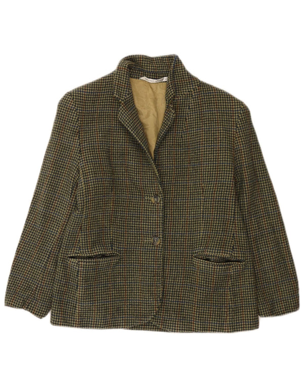 Giacca Marks & Spencer da donna Petite Blazer UK 12 pied de poule verde medio