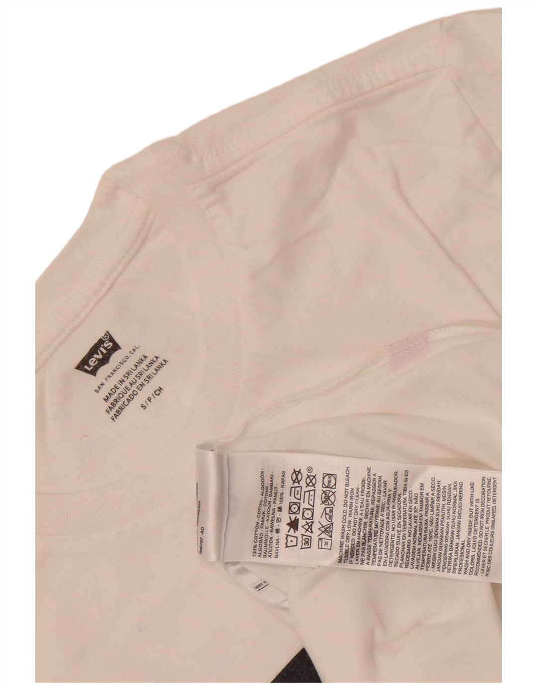 T-shirt grafica da uomo Levi's Top piccola in cotone bianco