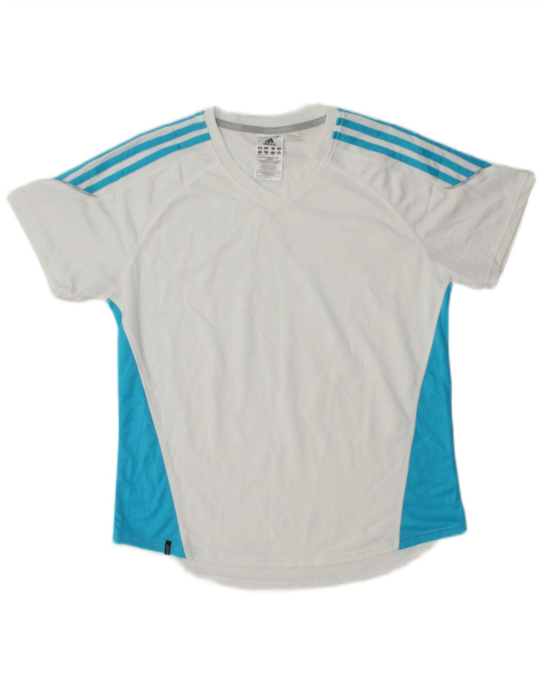 T-shirt ADIDAS da donna Clima 365 Top UK 16 Large White Colourblock