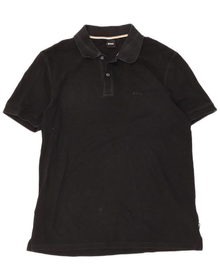 Polo da uomo Hugo Boss XL in cotone nero