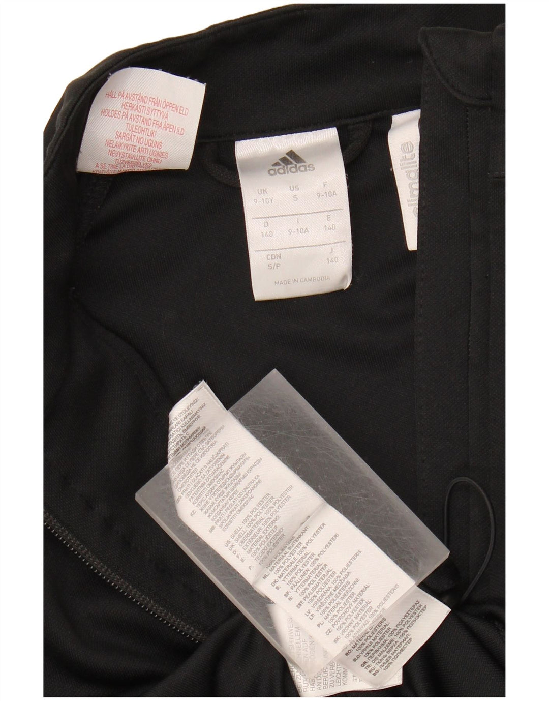 Giacca Top Tuta Adidas Bambina 9-10 Anni Poliestere Nera