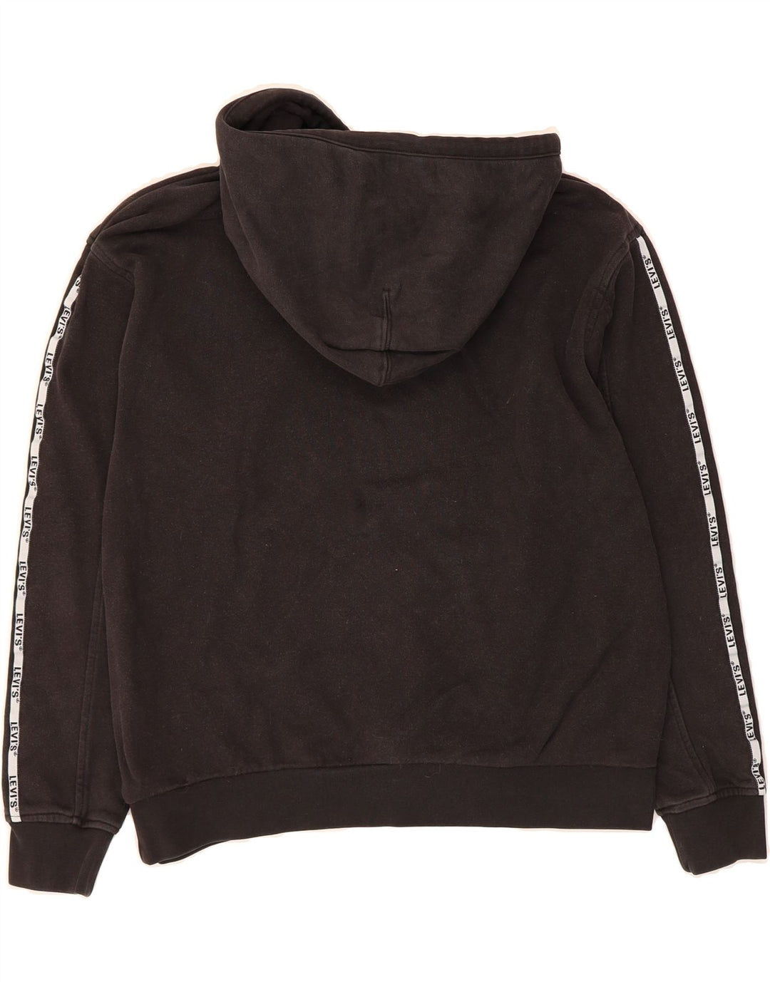 LEVI'S Mens Graphic Hoodie Jumper Small Black Vintage Levi's and Second-Hand Levi's from Messina Hembry 