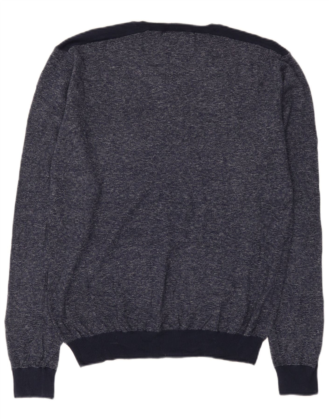 Maglione maglione da uomo con scollo a V Guess XL blu navy screziato