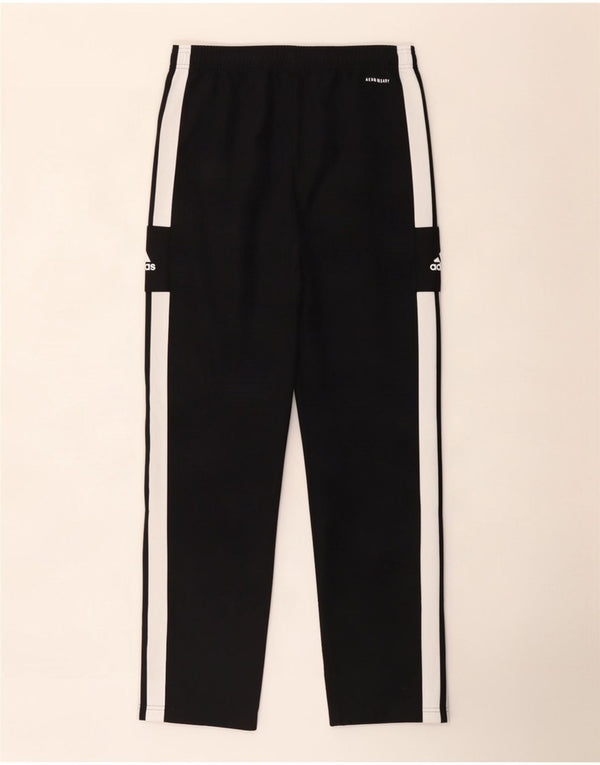 Adidas Boys Aeroready Tracksuit Trousers 13-14 Years Black Colourblock