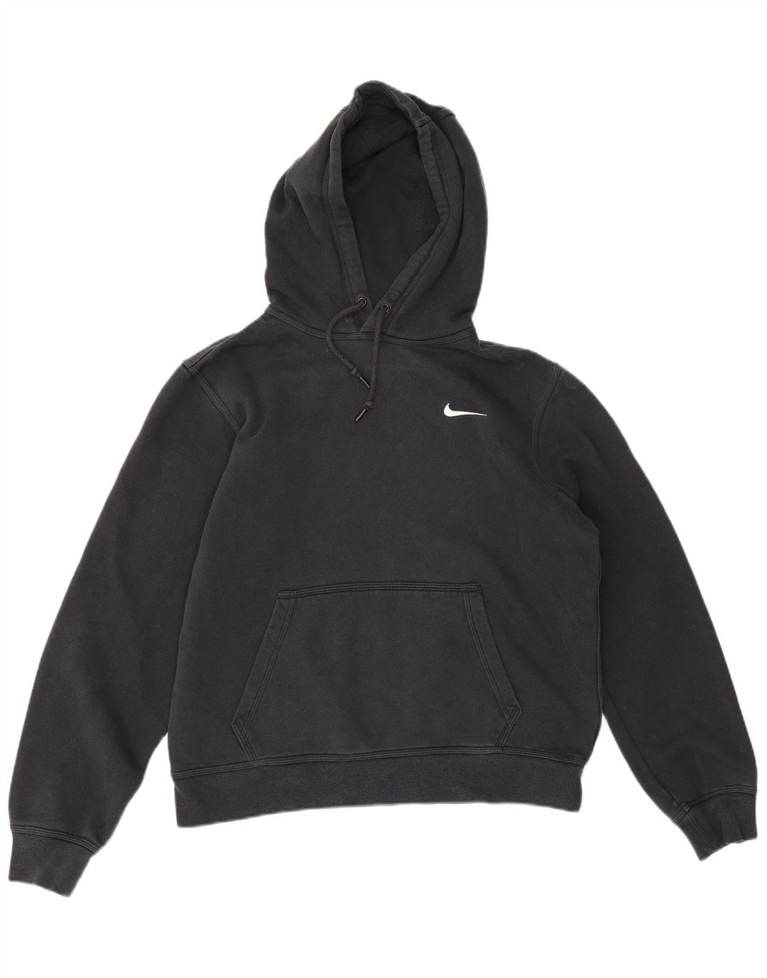 Felpa con cappuccio da uomo Nike, cotone medio nero