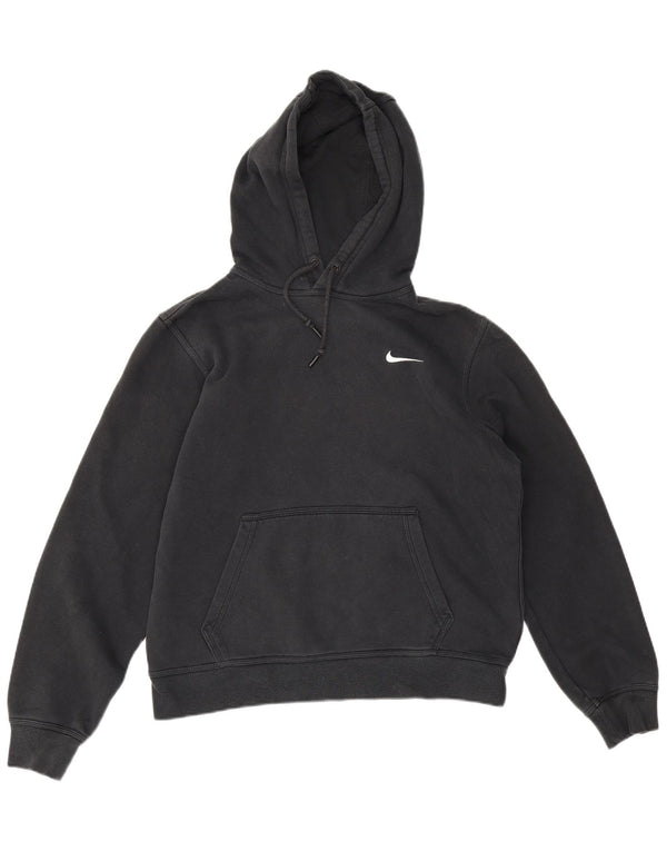 Felpa con cappuccio da uomo Nike, cotone medio nero