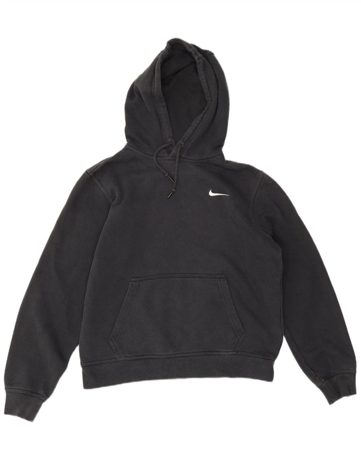 Felpa con cappuccio da uomo Nike, cotone medio nero