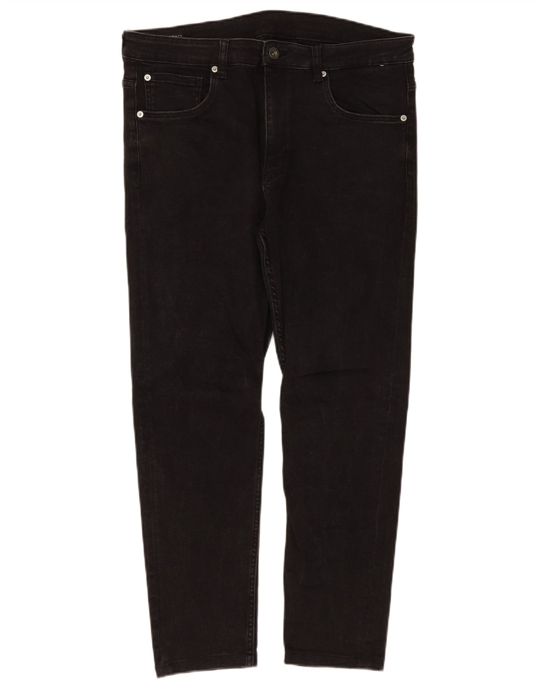 Jeans slim da uomo Zara EU 46 XL W36 L28 Nero
