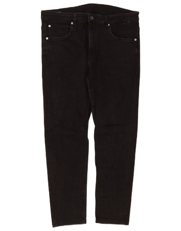 Jeans slim da uomo Zara EU 46 XL W36 L28 Nero