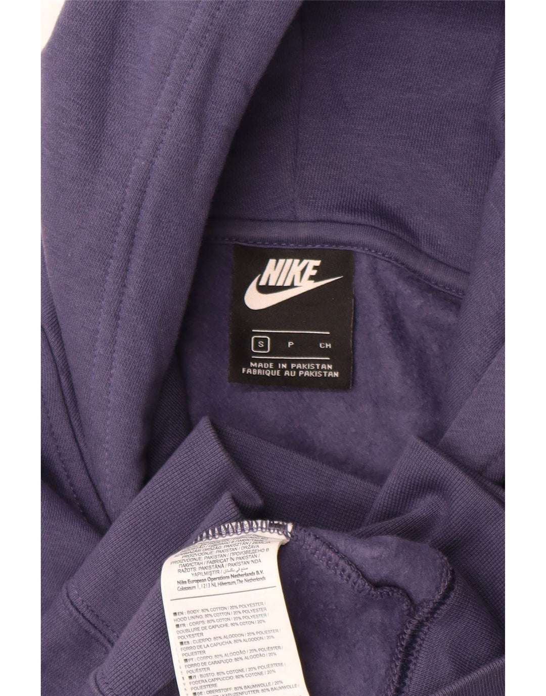 Felpa con cappuccio da uomo Nike Small in cotone blu navy