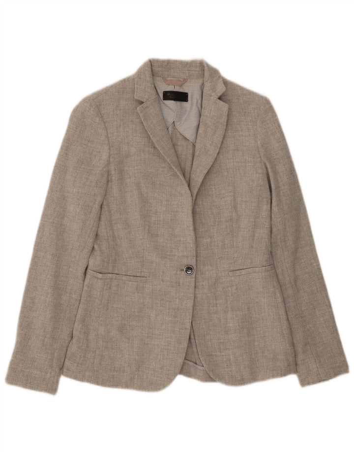 Giacca blazer da donna a 1 bottone Massimo Dutti EU 38 piccola lana grigia