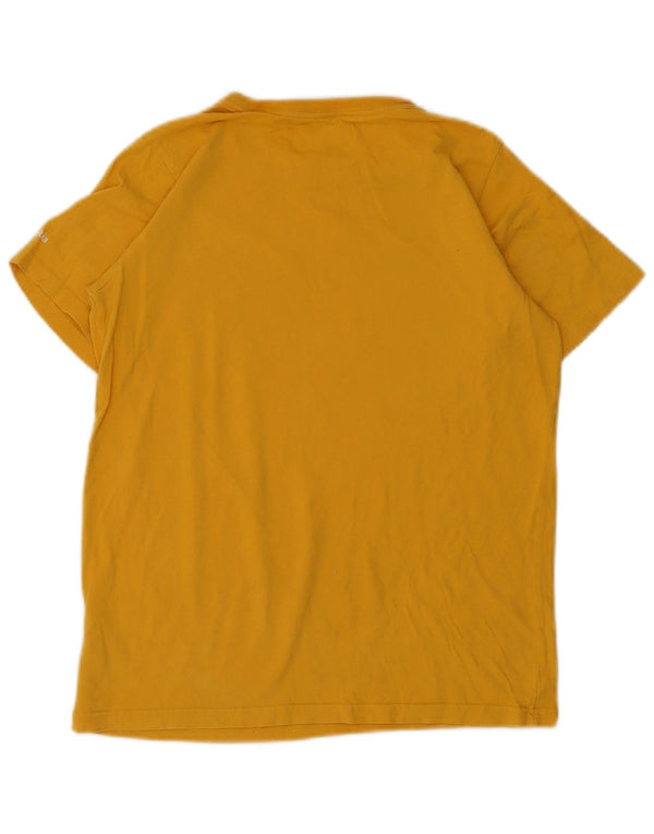 Maglietta grafica Columbia per ragazzi, 15-16 anni, XL, cotone giallo