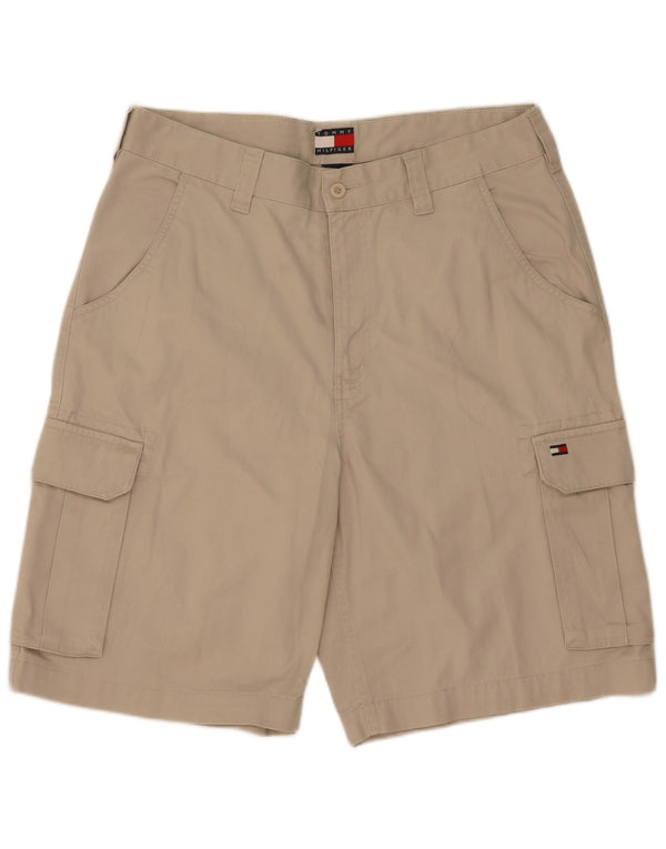 Pantaloncini cargo da uomo Tommy Hilfiger W34 Large in cotone beige