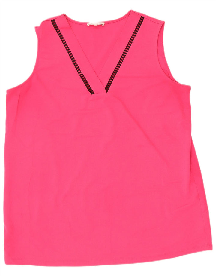 CALVIN KLEIN Canotta da donna UK 16 Large Rosa Poliestere