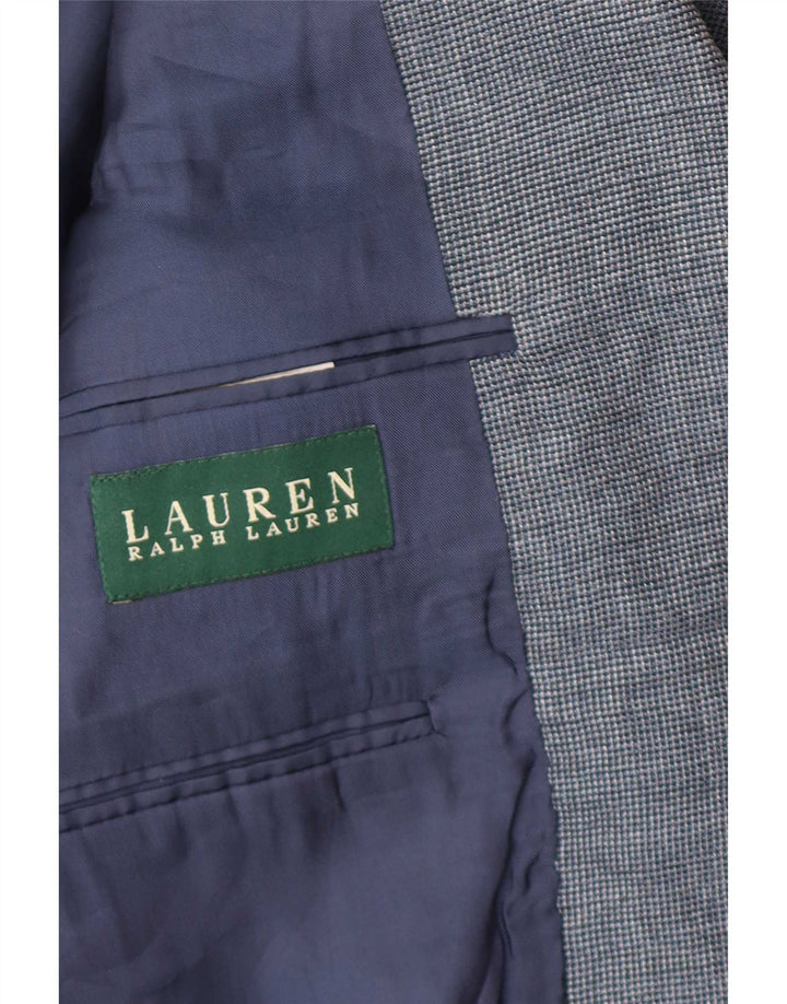Giacca blazer a 2 bottoni vestibilità regolare da uomo Ralph Lauren UK 40 grande seta blu