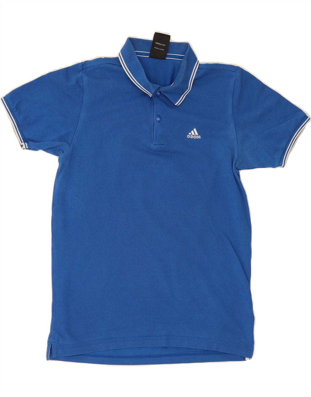 ADIDAS Mens Clima 365 Polo Shirt Medium Blue Cotton Vintage Adidas and Second-Hand Adidas from Messina Hembry 