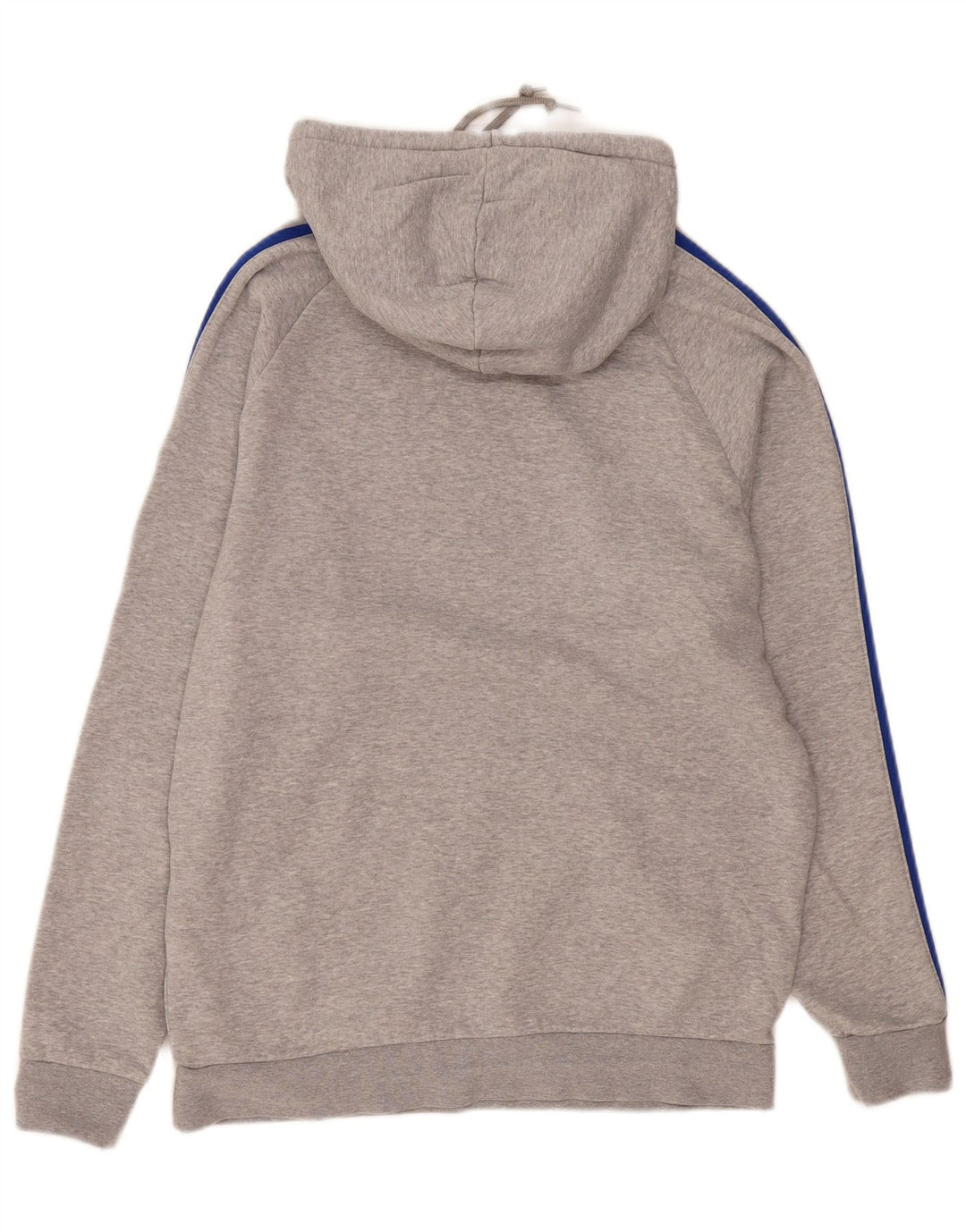 Felpa con cappuccio da uomo Adidas in cotone chiazzato grigio medio