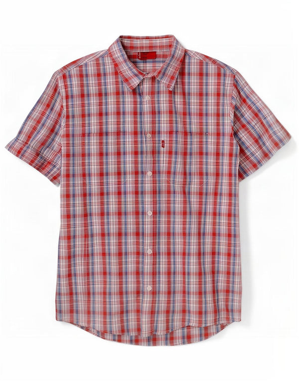 Camicia a maniche corte da uomo Levi's a quadri rossi grandi