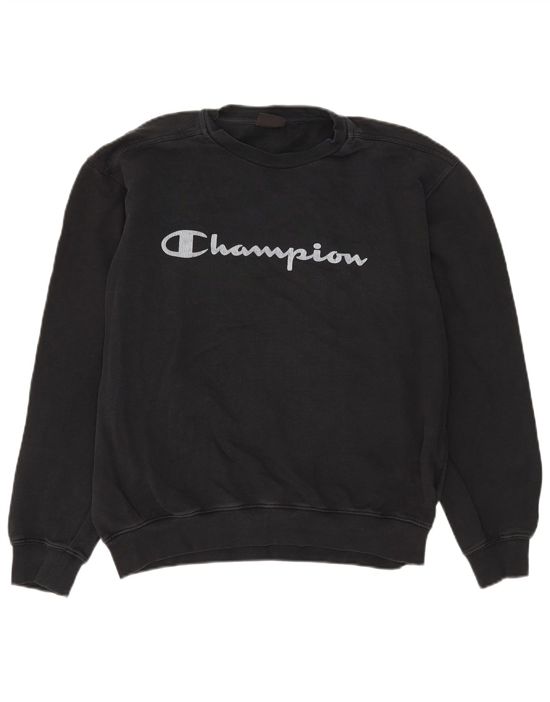 Felpa grafica da donna Champion Jumper XL in cotone nero