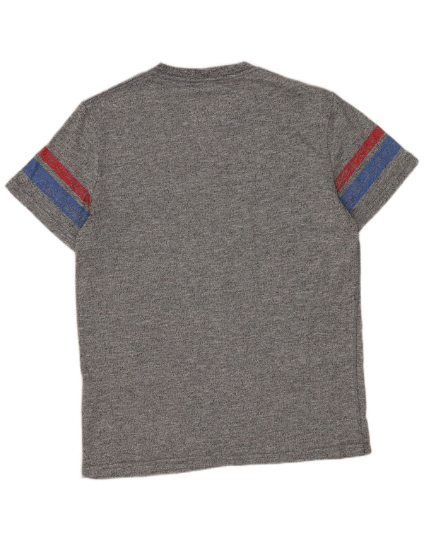 T-shirt grafica da uomo Superdry Top in cotone chiazzato grigio piccolo