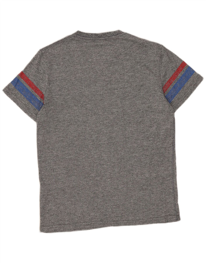 T-shirt grafica da uomo Superdry Top in cotone chiazzato grigio piccolo