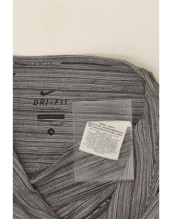 Leggings Nike Dri Fit da donna UK 8 Small Grigio Colourblock Nylon