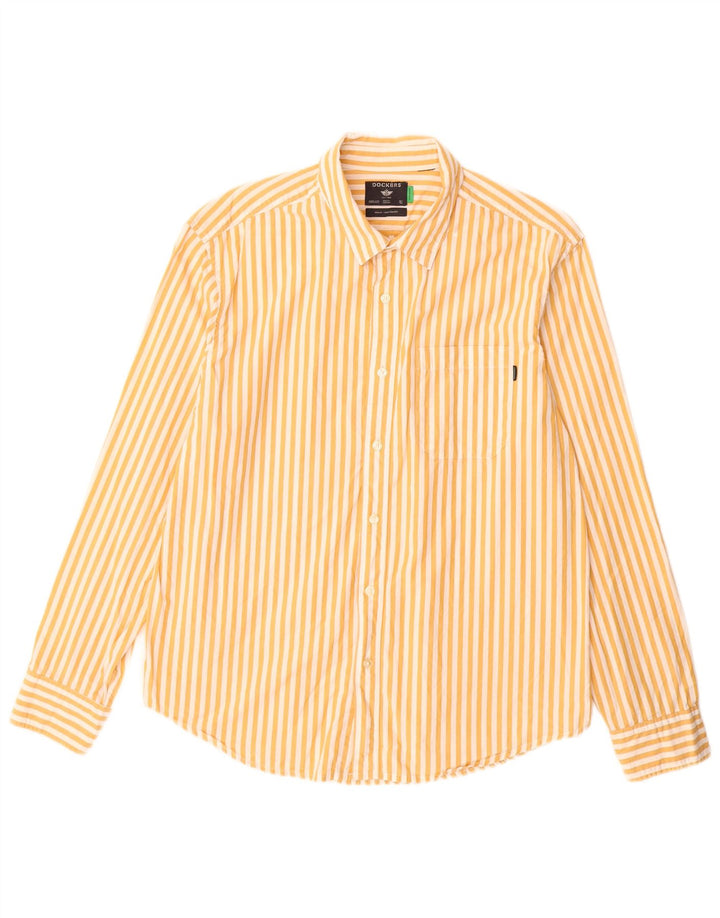 Camicia da uomo vestibilità regolare Dockers gessato giallo medio