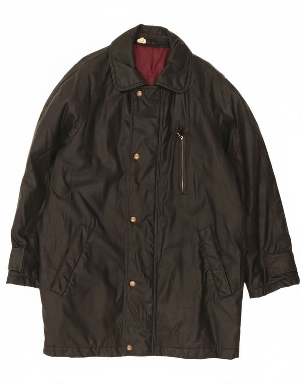 Cappotto vintage da uomo in stile giacca a vento UK 42 XL nero