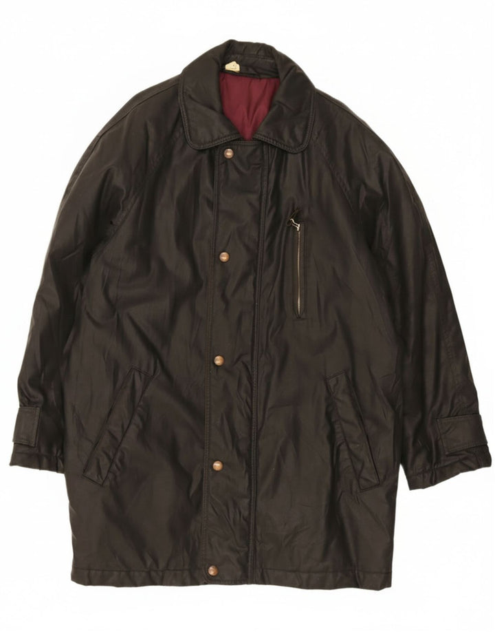 Cappotto vintage da uomo in stile giacca a vento UK 42 XL nero